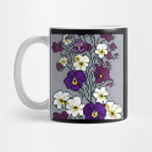 Floral Illustration Pansy Leaves Vintage Since Mug